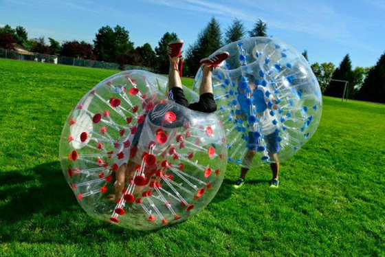 China Diameter van de de Bumperbel van 1,5 Rood de Puntvolwassenen van M Opblaasbaar de Balvoetbal met Ventilator leverancier